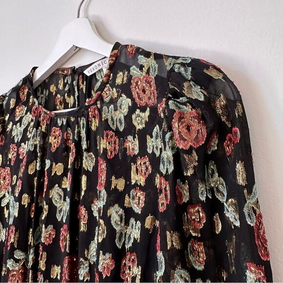 Veronica Beard Robin Floral Silk Blend Mini Dress Size 2 Pink Print - Picture 5 of 10